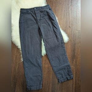 Boden Navy Blue Chinos Cotton Blend Barrel Wide Leg Tapered Pants Size 8